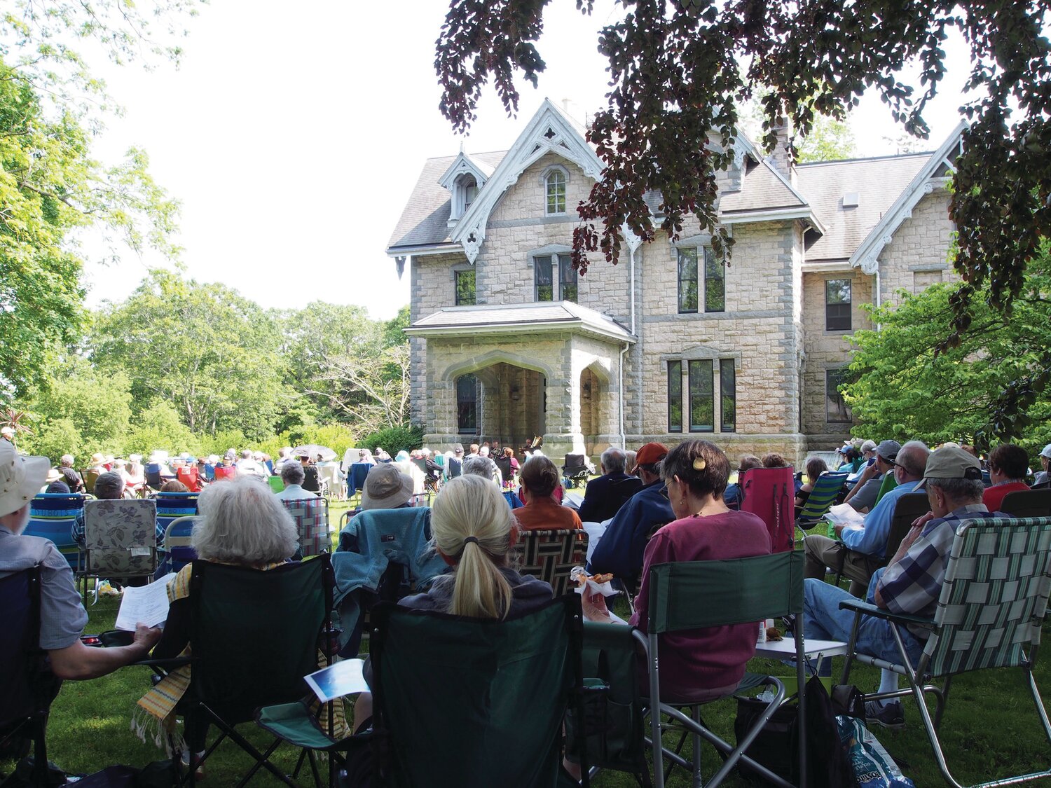 Narragansett Brass Quintet will perform Memorial Day at Clouds Hill. Pictured, 2019's concert.